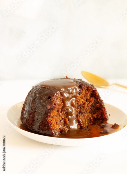 Obraz Sticky Toffee Pudding. Typical British dessert.