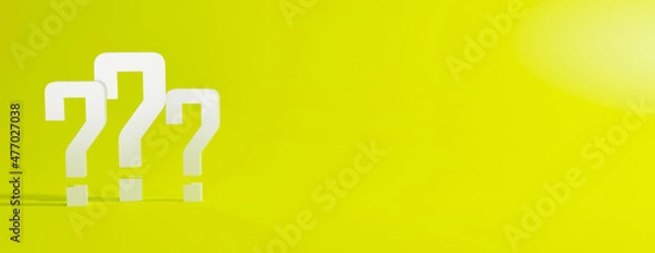 Obraz 3 Question mark symbol 3d rendered image background image