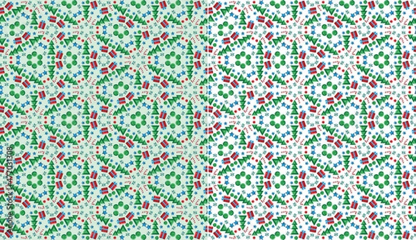 Fototapeta Color kaleidoscope backgrounds set