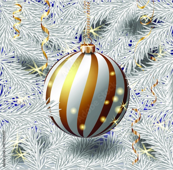 Fototapeta christmas background with balls