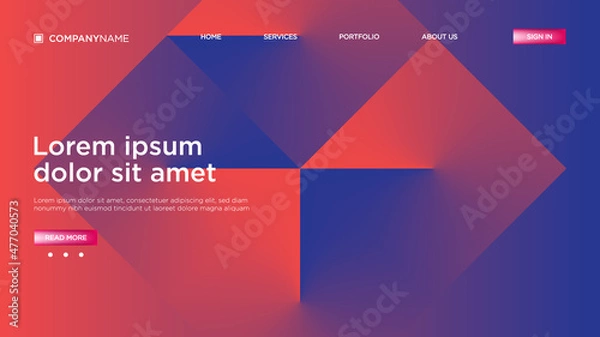 Fototapeta Futuristic Gradient background. Circle gradient shapes composition. Vector illustration.