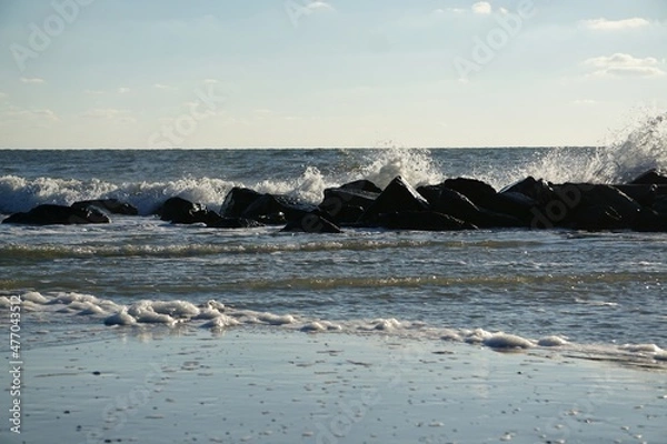 Obraz high waves in the sea