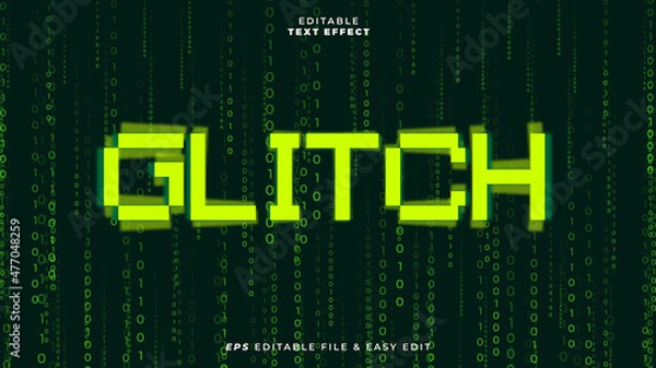 Obraz Glitch in Data Editable Text Effect