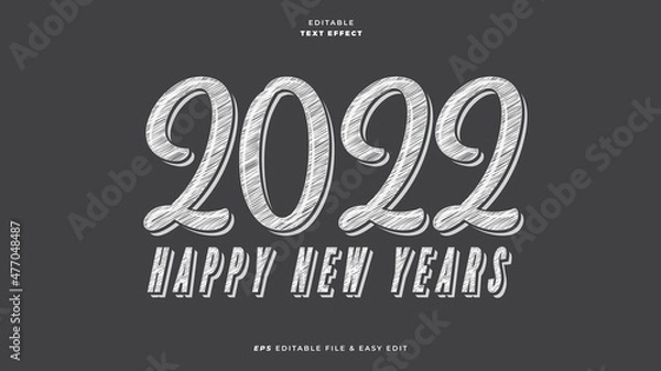 Obraz 2022 School New Years Editable Text Effect
