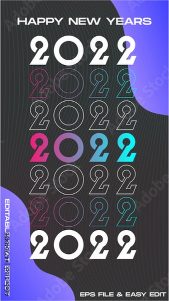 Obraz 2022 Stories Post Editable Text Effects
