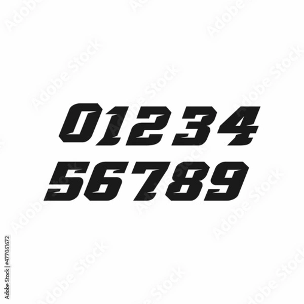 Obraz Racing number logo design
