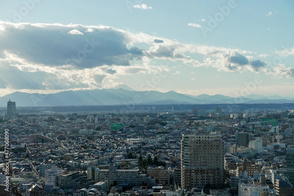 Fototapeta 東京の空　冬の雲
