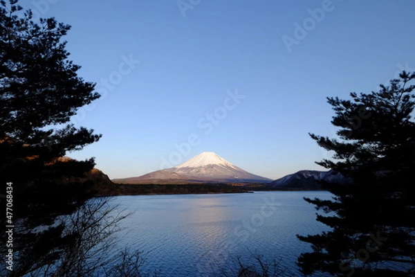 Obraz 本栖湖の富士山