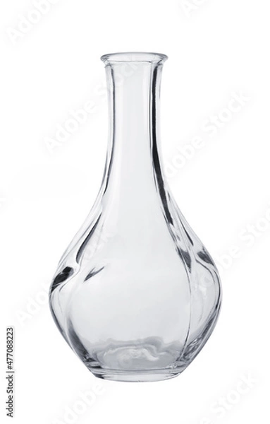 Obraz Empty glass vase isolated on white