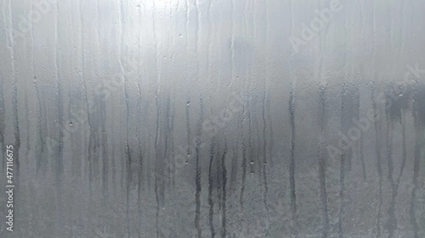 Fototapeta Foggy frosted window glass block texture background