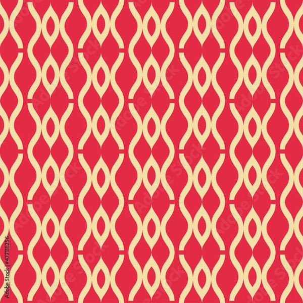 Fototapeta Trendy background image with graphic decorative ornament on red background for your design projects, seamless patterns, wallpaper textures with flat design. Vector illustration