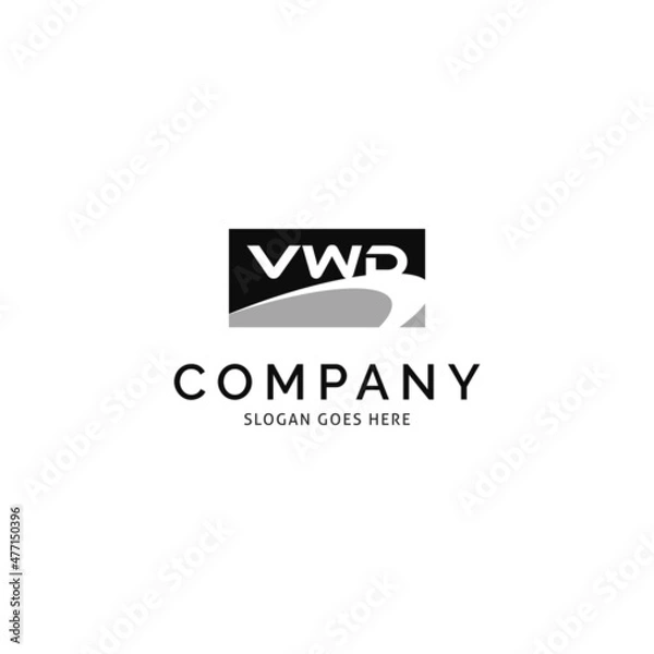 Fototapeta Initial Letter VWD Icon Vector Logo Template Illustration Design