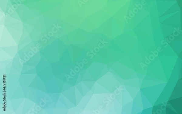 Fototapeta Light Green vector abstract polygonal texture.