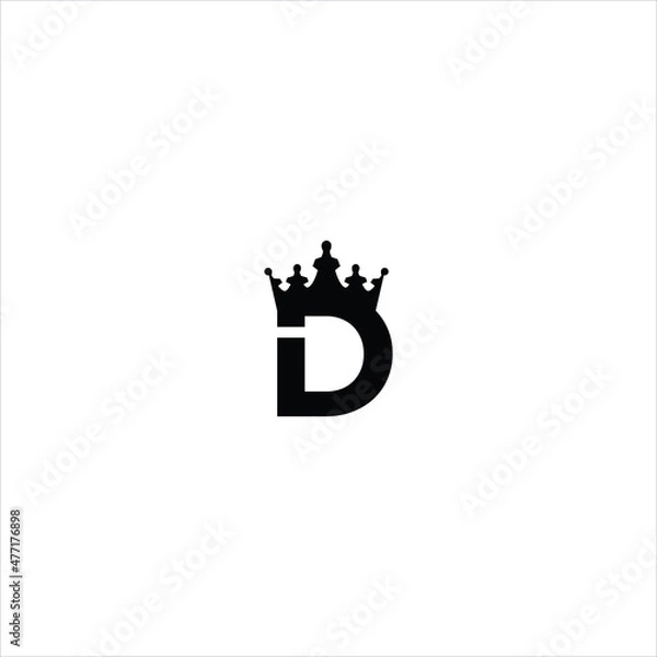 Obraz letter d logo vector crown template