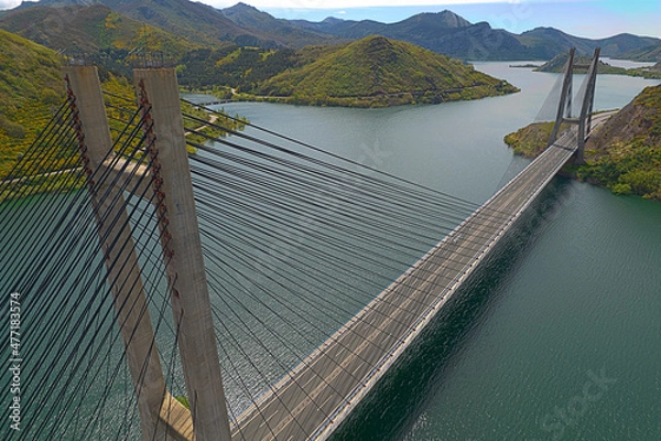 Fototapeta Embalse, León, Spain