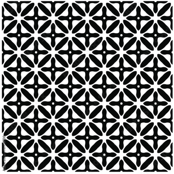 Obraz Seamless vector pattern in geometric ornamental style. Black  pattern.Design element for prints, backgrounds, template, web pages 
and textile pattern. Geometric art.