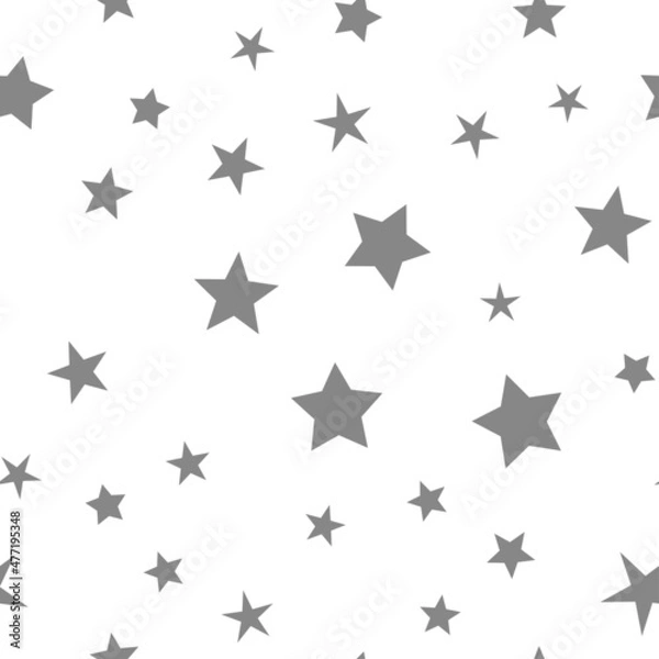 Fototapeta Stars seamless pattern. Star icons texture background. Starry sky and night design.