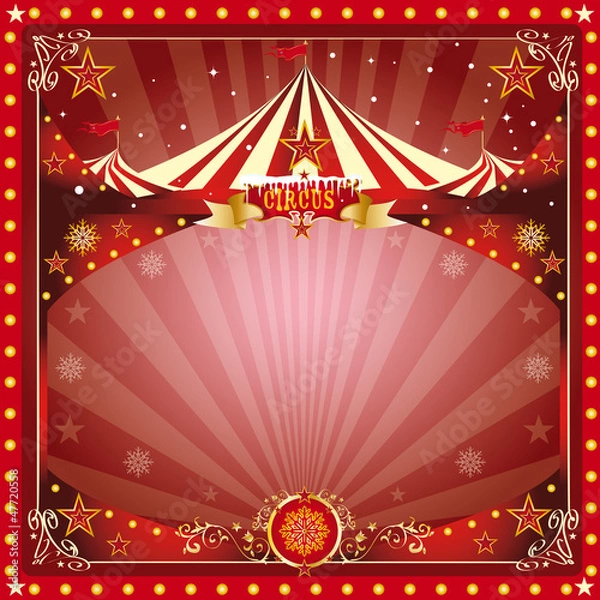 Obraz Christmas circus card