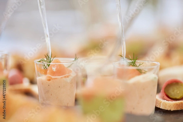 Obraz canape with salmon