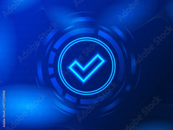 Obraz 2d approved sign with background 