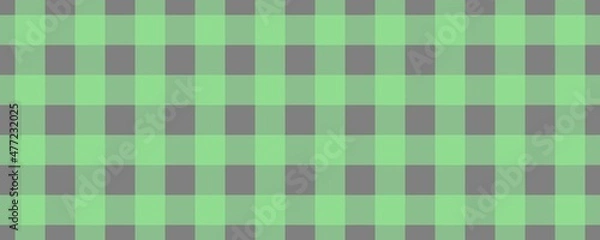 Obraz Banner, plaid pattern. Grey on Pale Green color. Tablecloth pattern. Texture. Seamless classic pattern background.