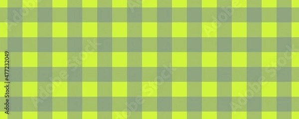 Obraz Banner, plaid pattern. Lime on Light Slate Grey color. Tablecloth pattern. Texture. Seamless classic pattern background.