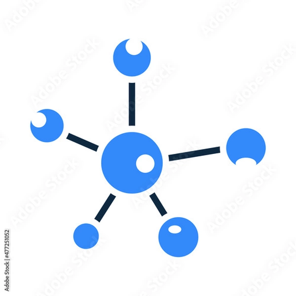 Fototapeta Atom, science, molecule icon. Simple vector sketch.