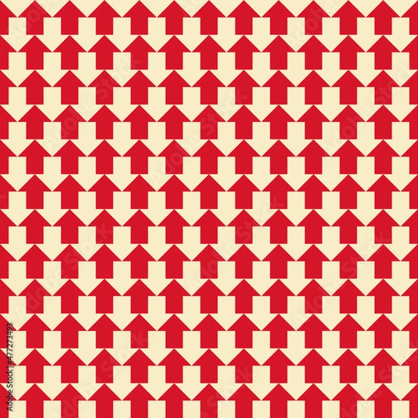 Fototapeta Red arrows seamless repeat pattern print background