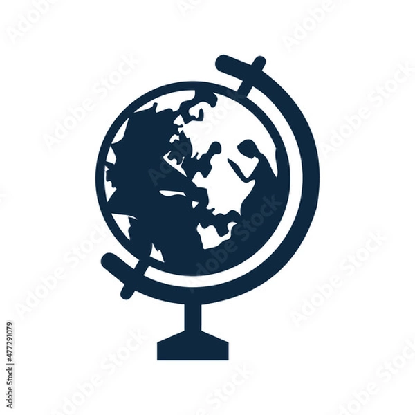 Obraz Earth, education, geography, globe icon. Simple vector sketch.