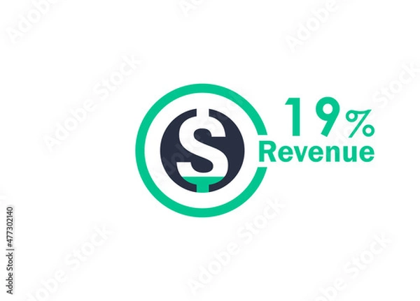 Fototapeta 19% revenue design vector image