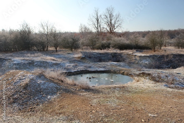 Obraz Kleinen Teiche im Winter