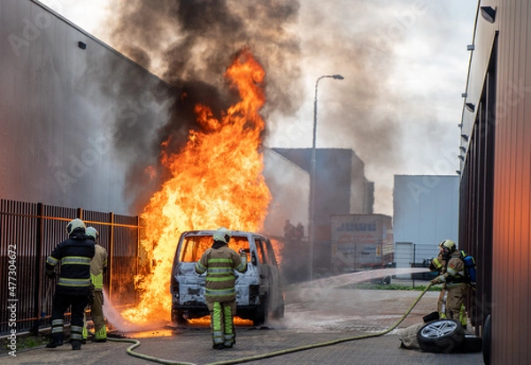 Obraz fire in the city