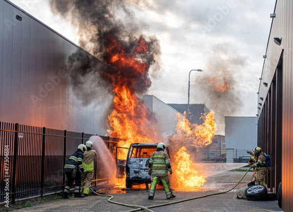 Obraz fire in the city