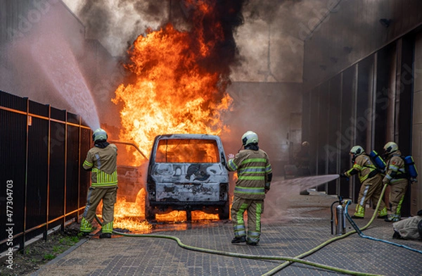 Obraz fireman in action