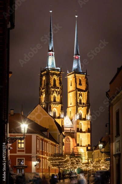 Fototapeta Wrocław nocą