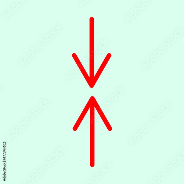 Obraz Red arrow icon vector EPS- 10