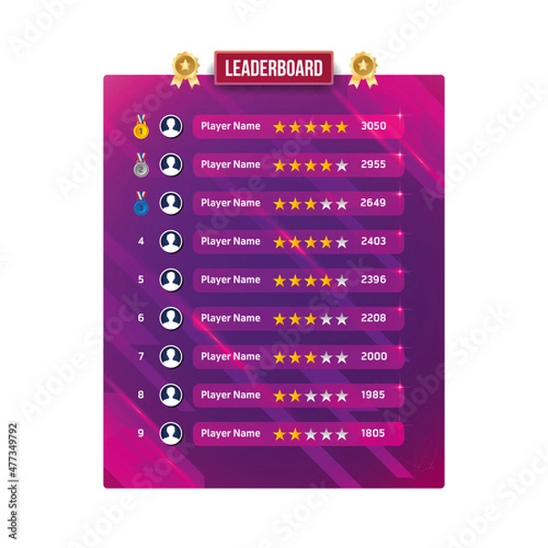 Obraz Leaderboard with abstract background