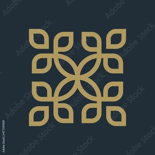 Obraz Leaf ornament logo icon abstract design vector
