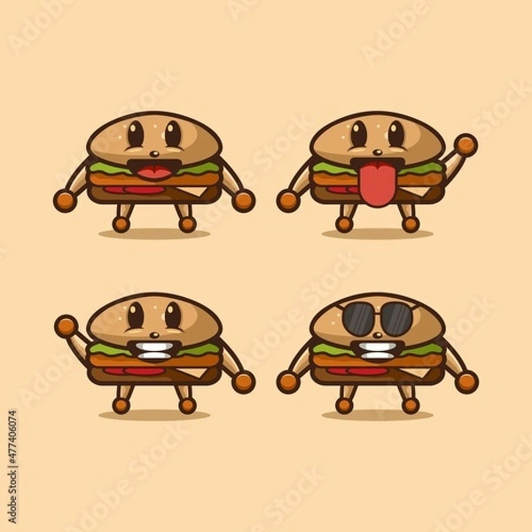 Obraz burger art logo design