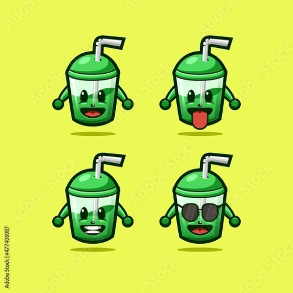 Obraz juice cup art logo design