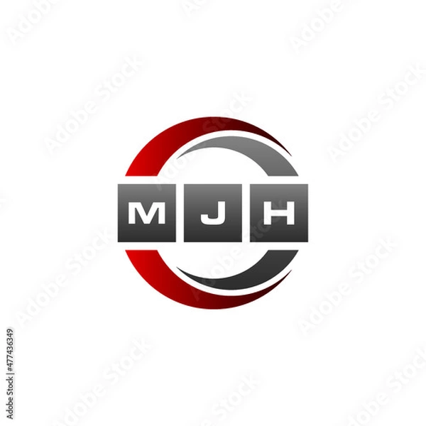 Fototapeta MJH Letter Initial Logo Design Template Vector Illustration
