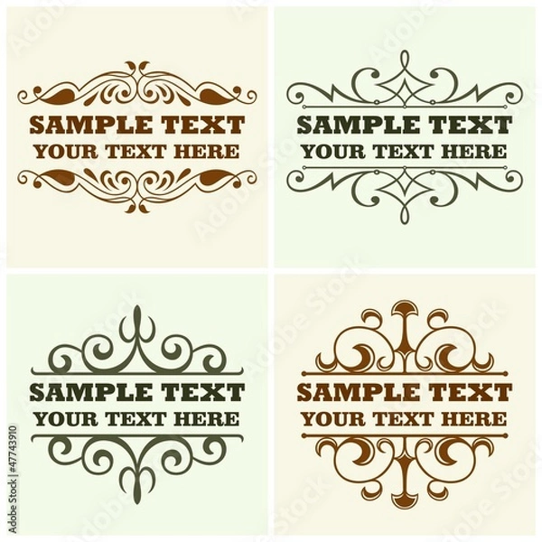 Fototapeta Decorative text frames