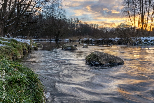 Obraz Wintermorgen an der Stör