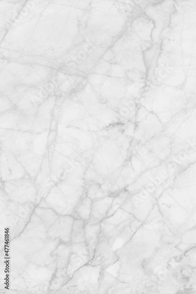 Fototapeta White marble patterned texture background for design.
