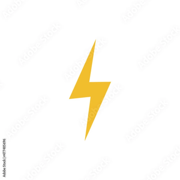 Obraz Сute vector yellow lightning