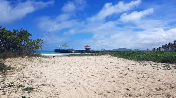 Fototapeta Sandy beach on the island of Isabela, Galapagos archipelago.