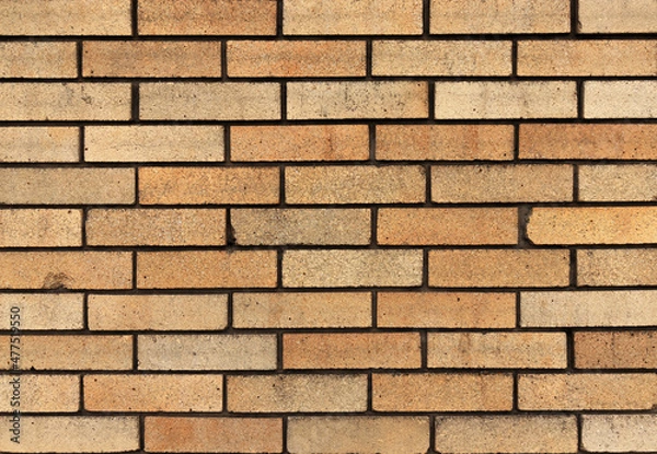Obraz Brown brick fence. Background and texture.