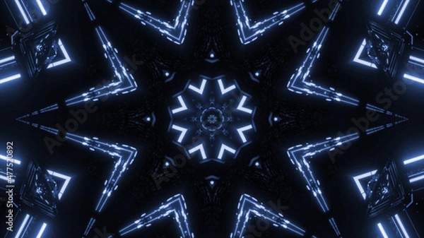 Obraz Neon Disco Lights And Futuristic Hi-Tech Sci Fi Illustration Background Wallpaper Texture for Banners, Web Templates, Titles, Texts, Flyers, Book Covers and ect.