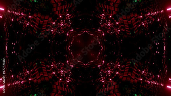 Obraz Neon Disco Lights And Futuristic Hi-Tech Sci Fi Illustration Background Wallpaper Texture for Banners, Web Templates, Titles, Texts, Flyers, Book Covers and ect.