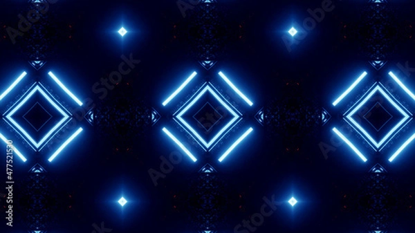 Obraz Neon Disco Lights And Futuristic Hi-Tech Sci Fi Illustration Background Wallpaper Texture for Banners, Web Templates, Titles, Texts, Flyers, Book Covers and ect.